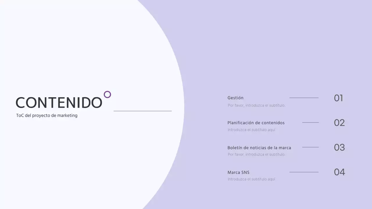 Una cartera limpia de diseño de marketing