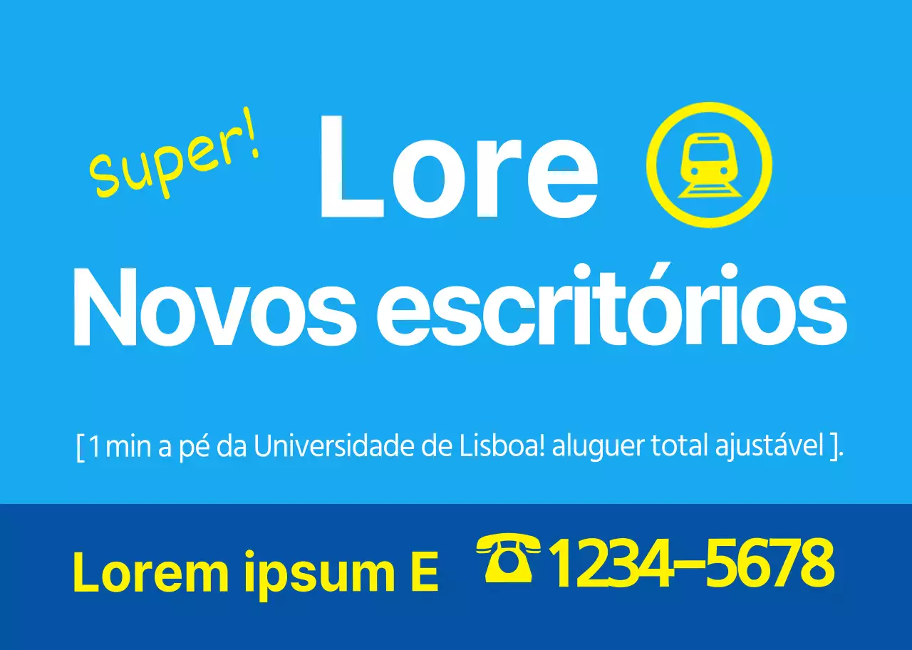 Promover o seu imóvel em azul, legível e limpo