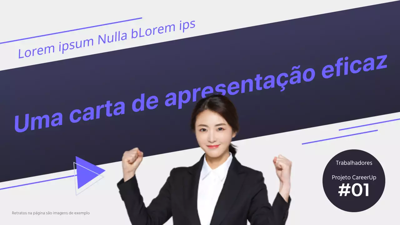 Conceito de fotografia de local de trabalho com gradiente azul-marinho para a sua carta de apresentação