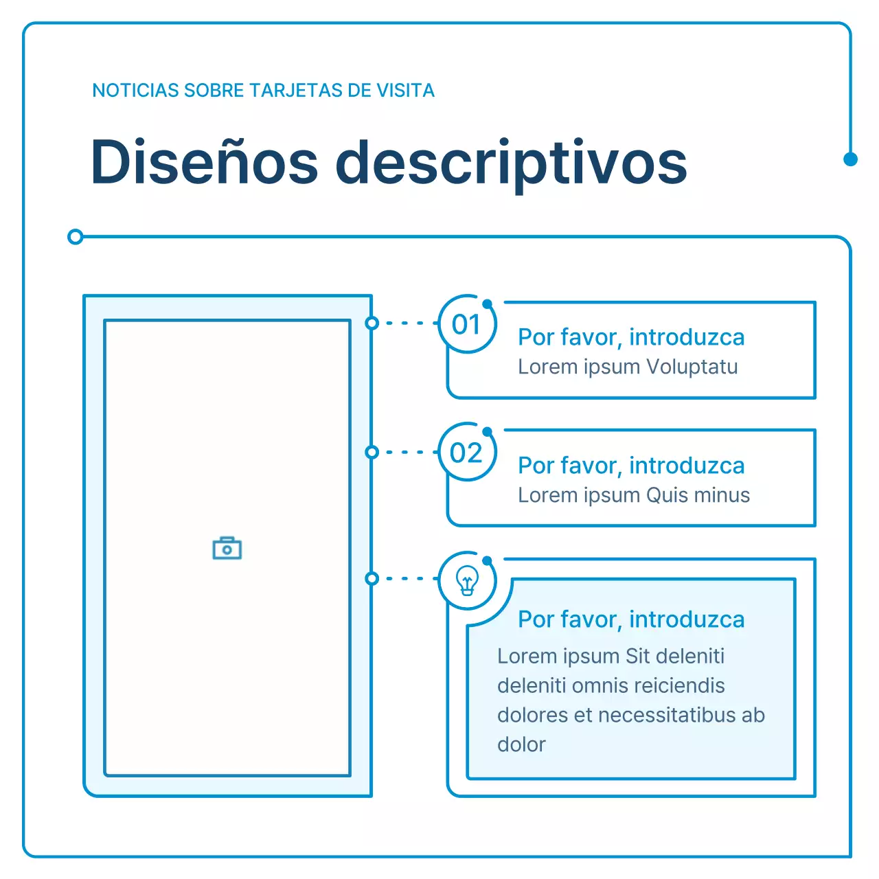 Guía de boletines corporativos en geometría blanca y azul