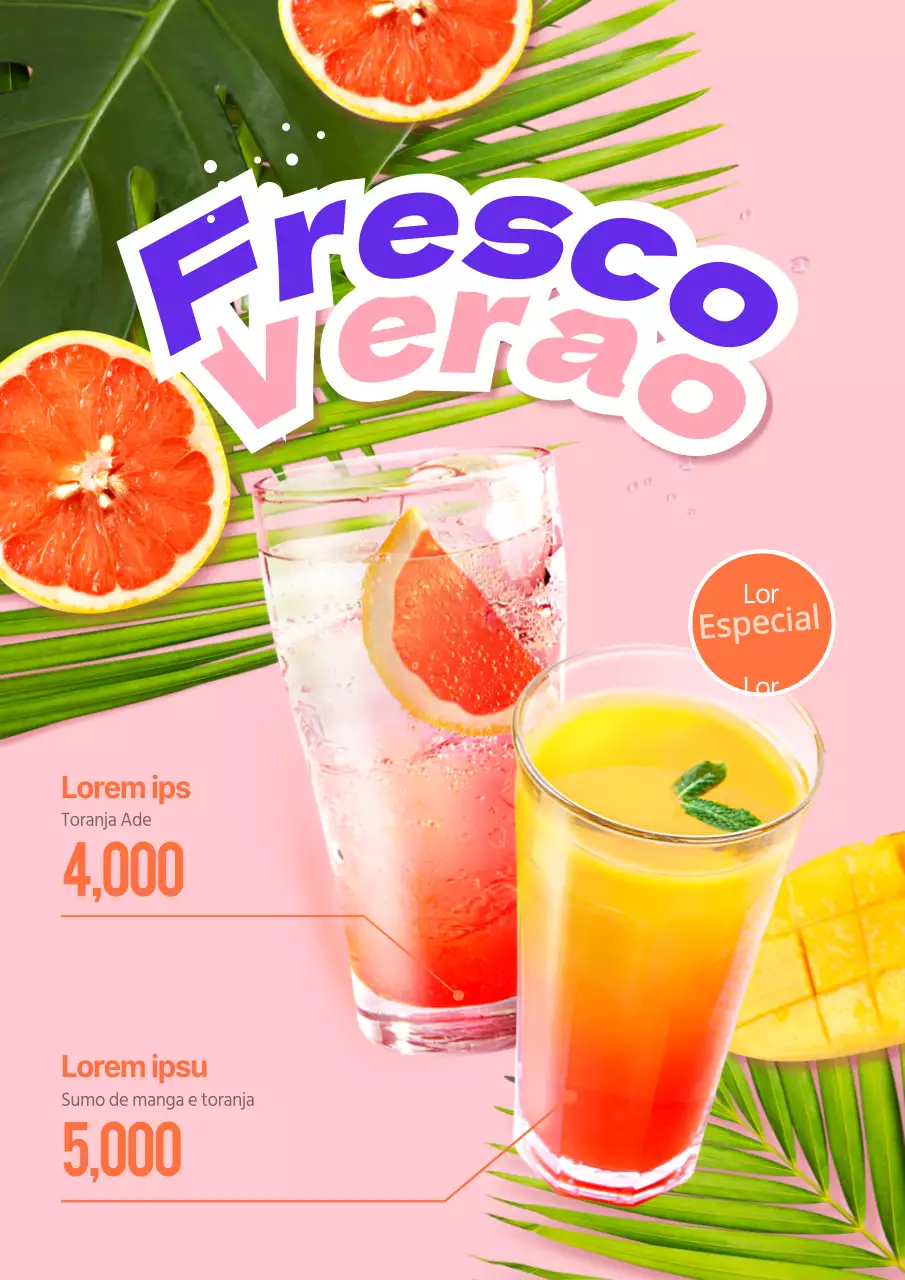 Bebidas sazonais de verão