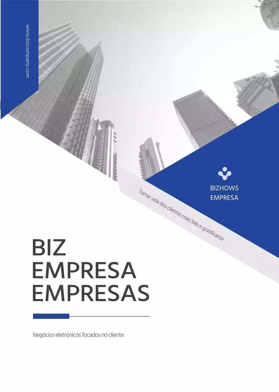Empresa simples em azul e cinzento