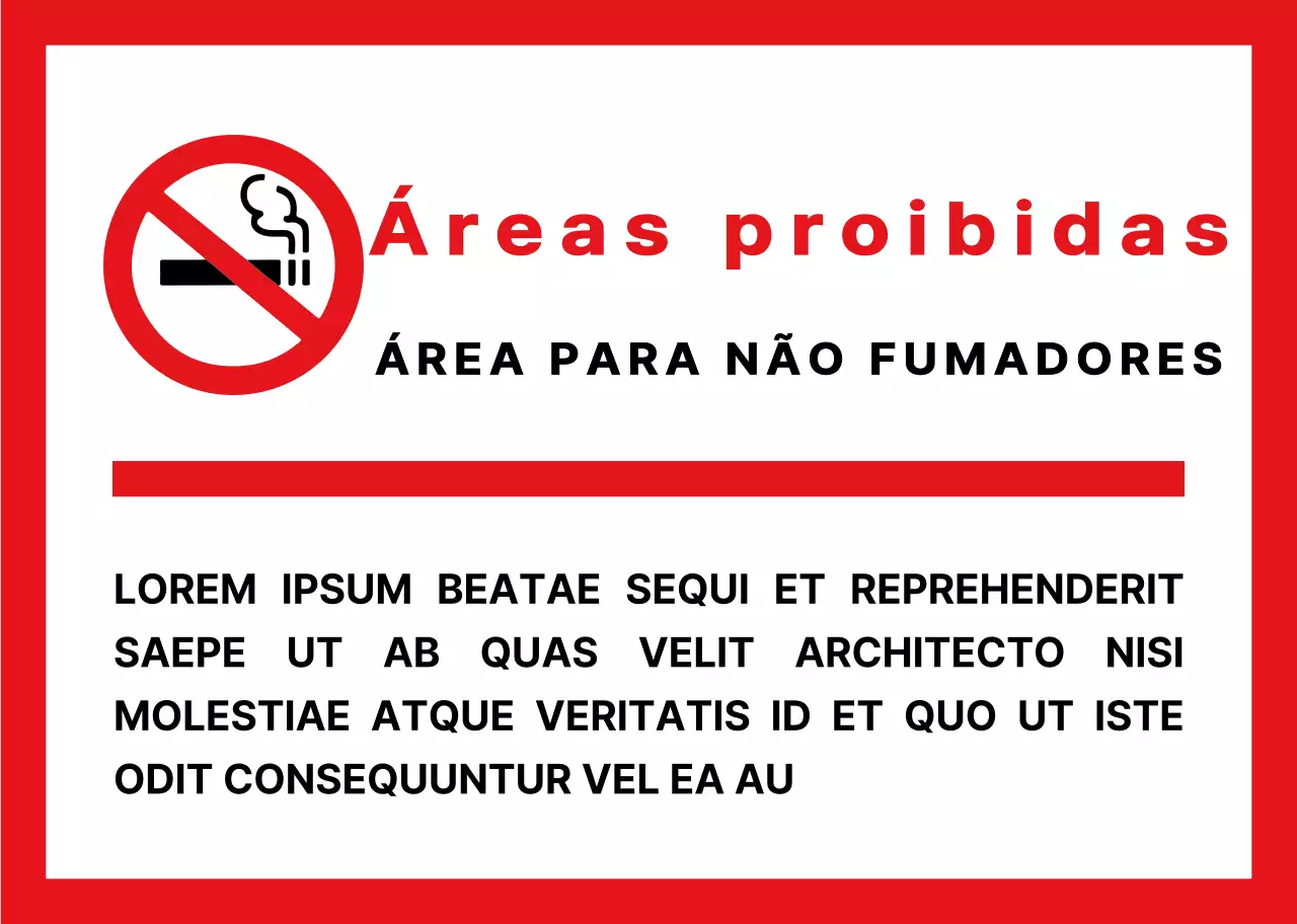 Vermelho e preto alinhamento do texto básico simples estilo de apresentação Sem informação sobre o fumo