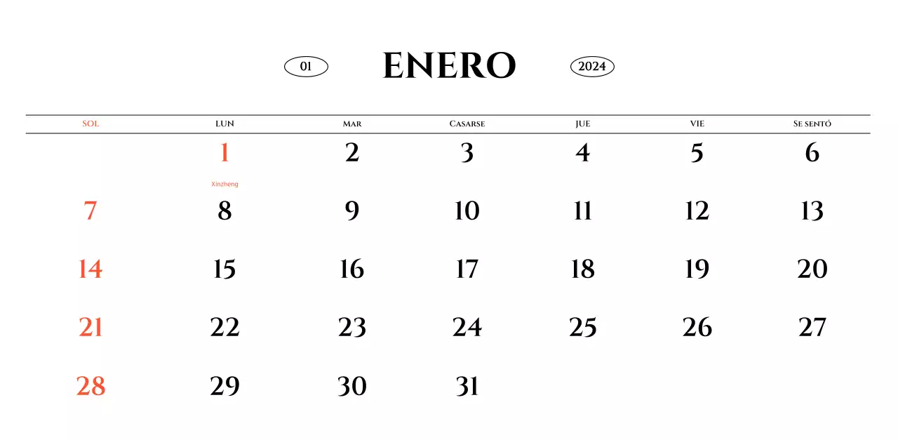 Calendario de pared de estilo sencillo con concepto de fotografía de viajes emocional en blanco y negro