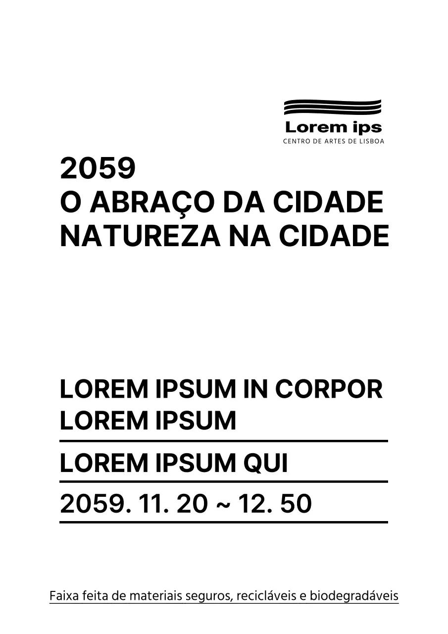 Estilo de apresentação de texto simples e a preto Guia informativo da exposição fotográfica