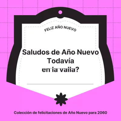 Una colección de felicitaciones de Año Nuevo en letras negras y rosas (Instagram newsfeed post)