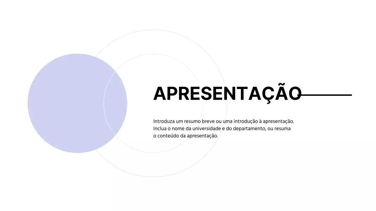 Apresentações básicas