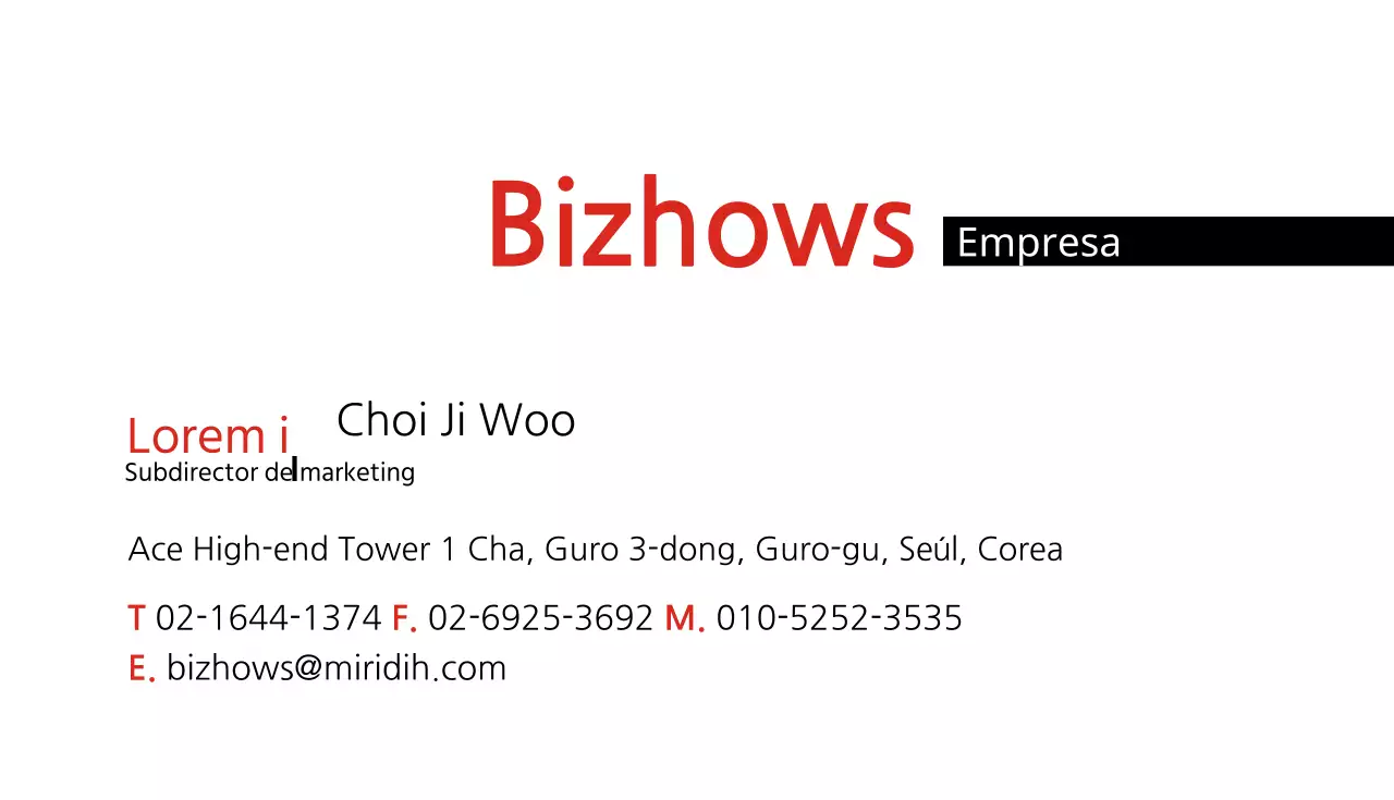 Tarjetas de visita comerciales