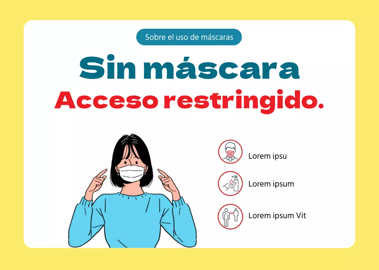 Instrucciones para llevar la máscara amarilla de ilustración de personajes