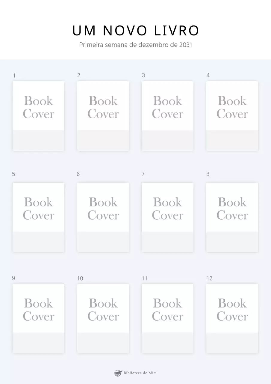 Lista de livros com moldura de capa lilás simples