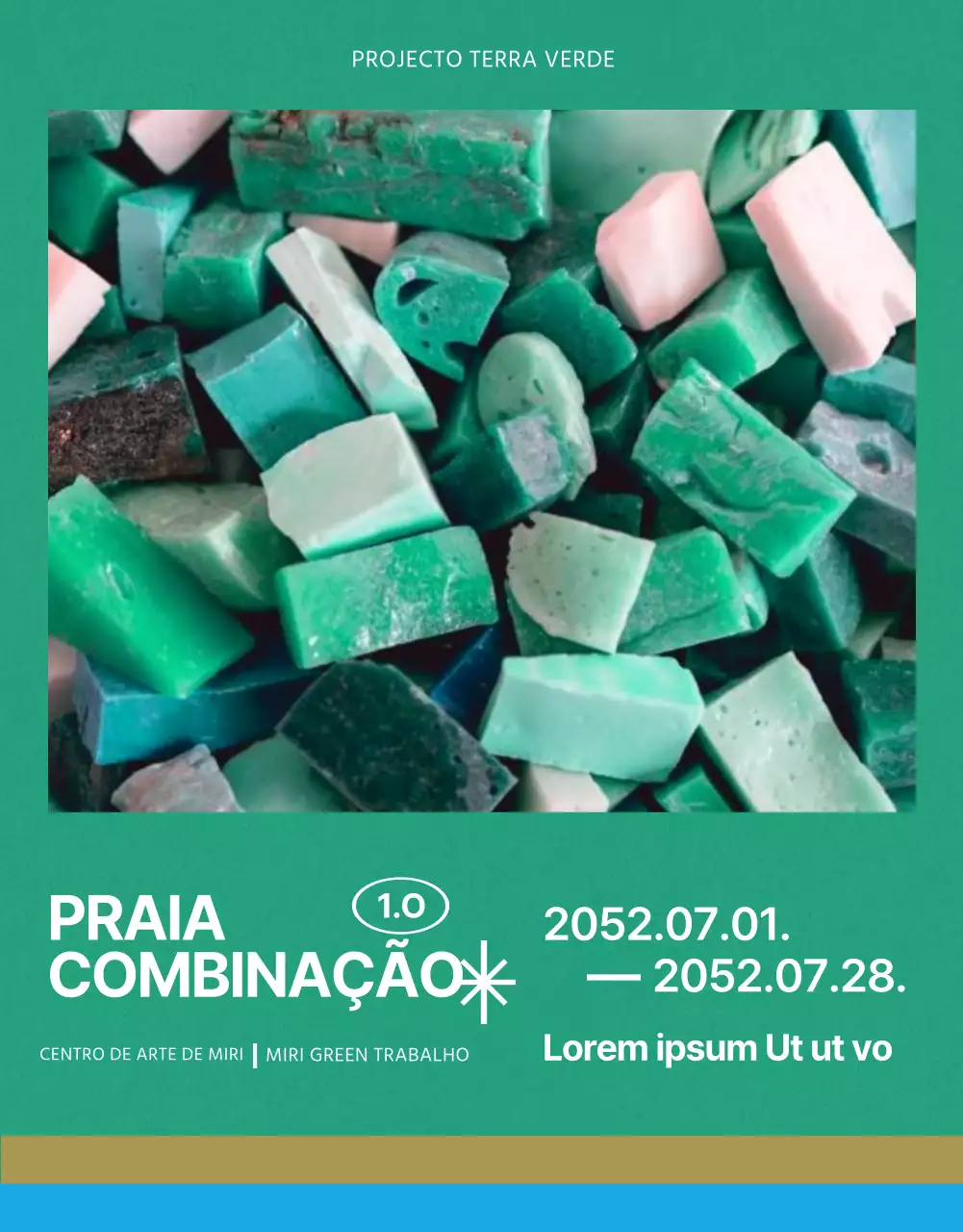 Um guia para as oficinas de beachcombing vintage em verde, laranja e azul