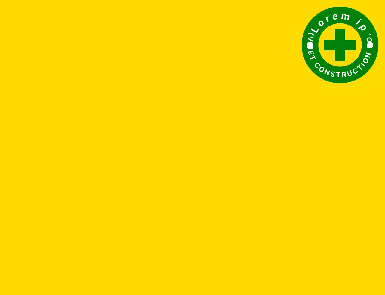 Um estilo limpo, amarelo e verde, com um logótipo em forma de emblema e texto destacado Para o pessoal das inspecções de segurança