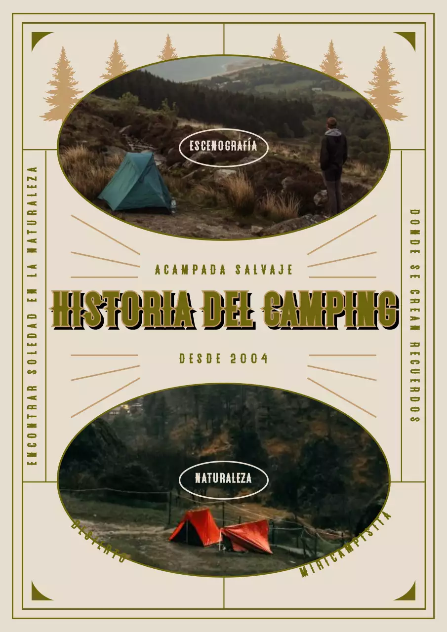 Presentamos el camping clásico en beige y verde