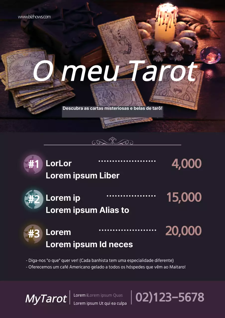A ementa roxa e mística do Tarogae