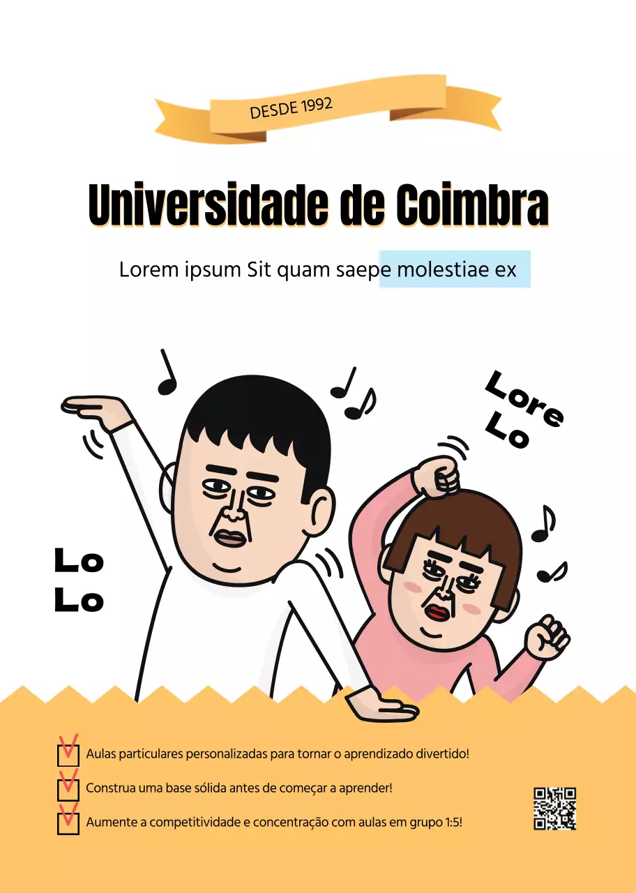 Caderno de promoção escolar com um conceito de ilustração lúdico
