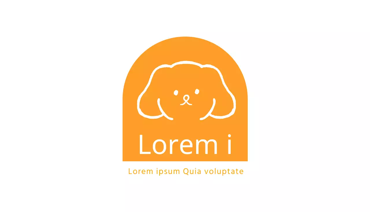 Cartão de visita de café para animais de estimação com ilustração de um cão amarelo