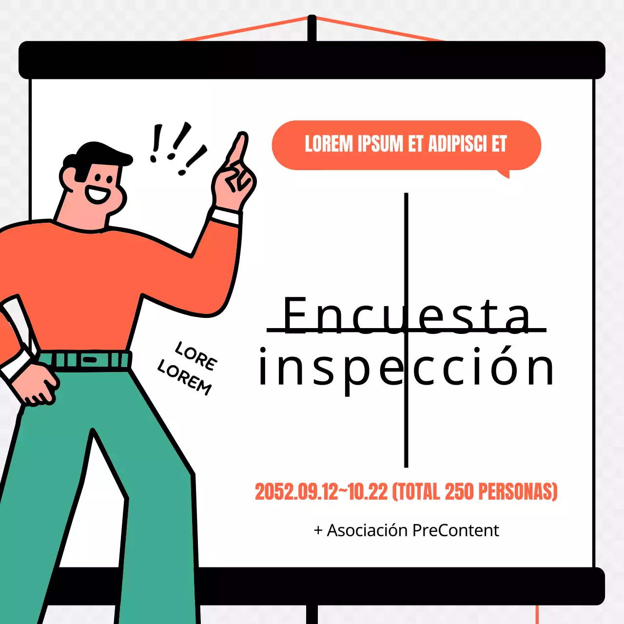 Resultados de la encuesta sobre el concepto de pantalla naranja y negra