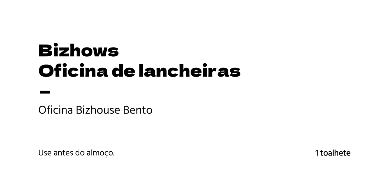 Caixa bento simples e limpa, em estilo de moldura, para informação e serviço ao cliente.