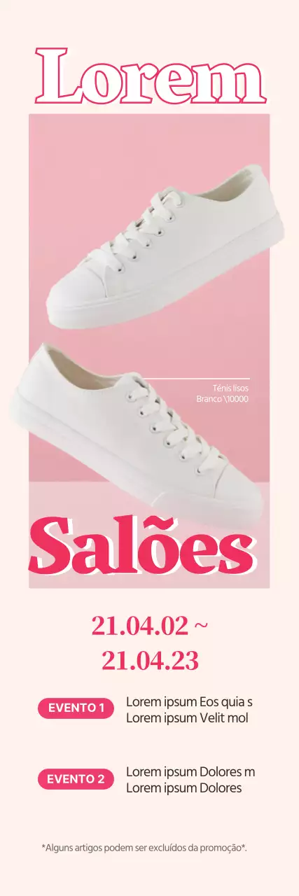 A fotografia cor-de-rosa destaca as ofertas de sapatos de primavera