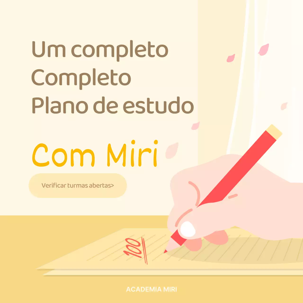 Promoção da academia da sorte amarela e vermelha
