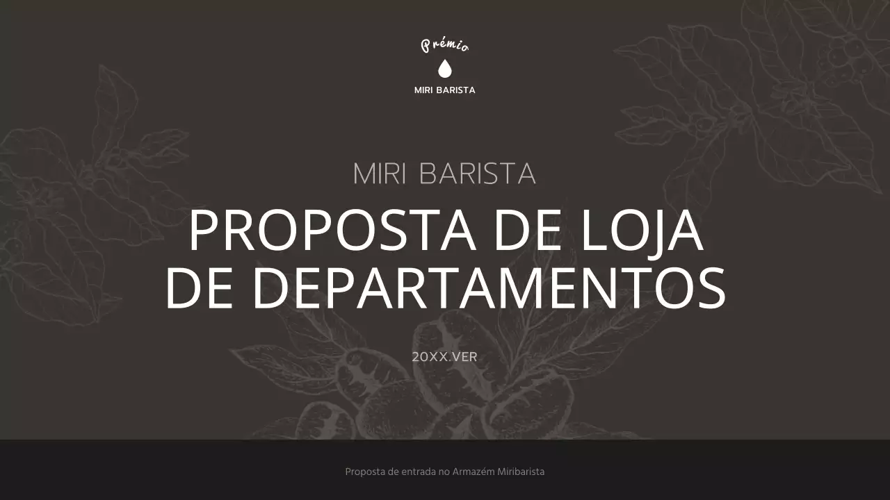 Brown Simple Department Store Apresentação da proposta para um café