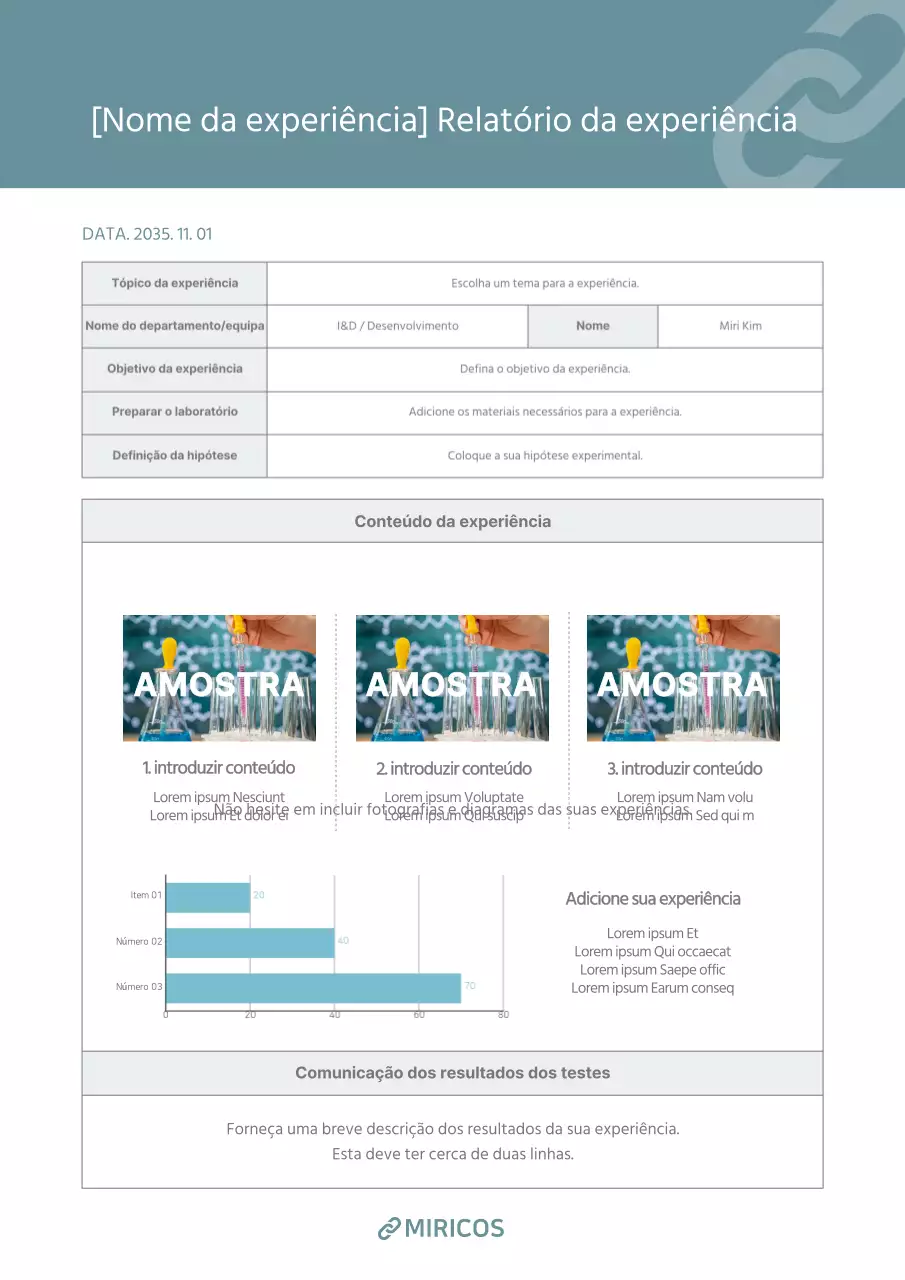 Relatório de laboratório azul
