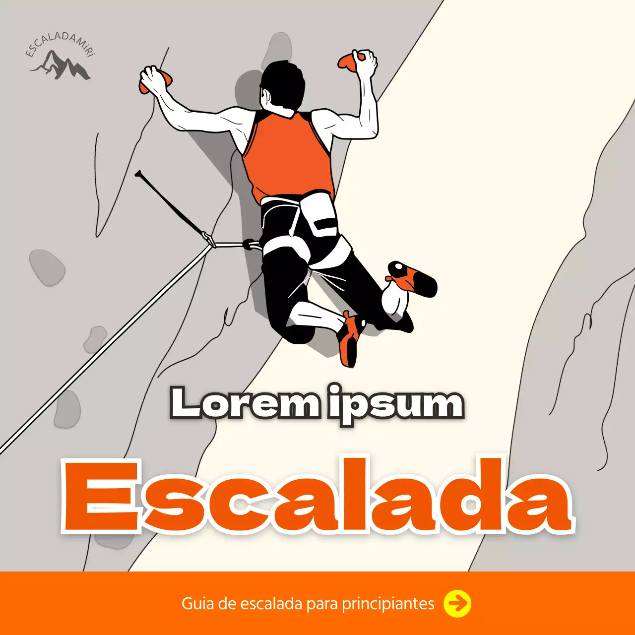 Orange Illustrated Concept Sport Climbing Informação e recrutamento
