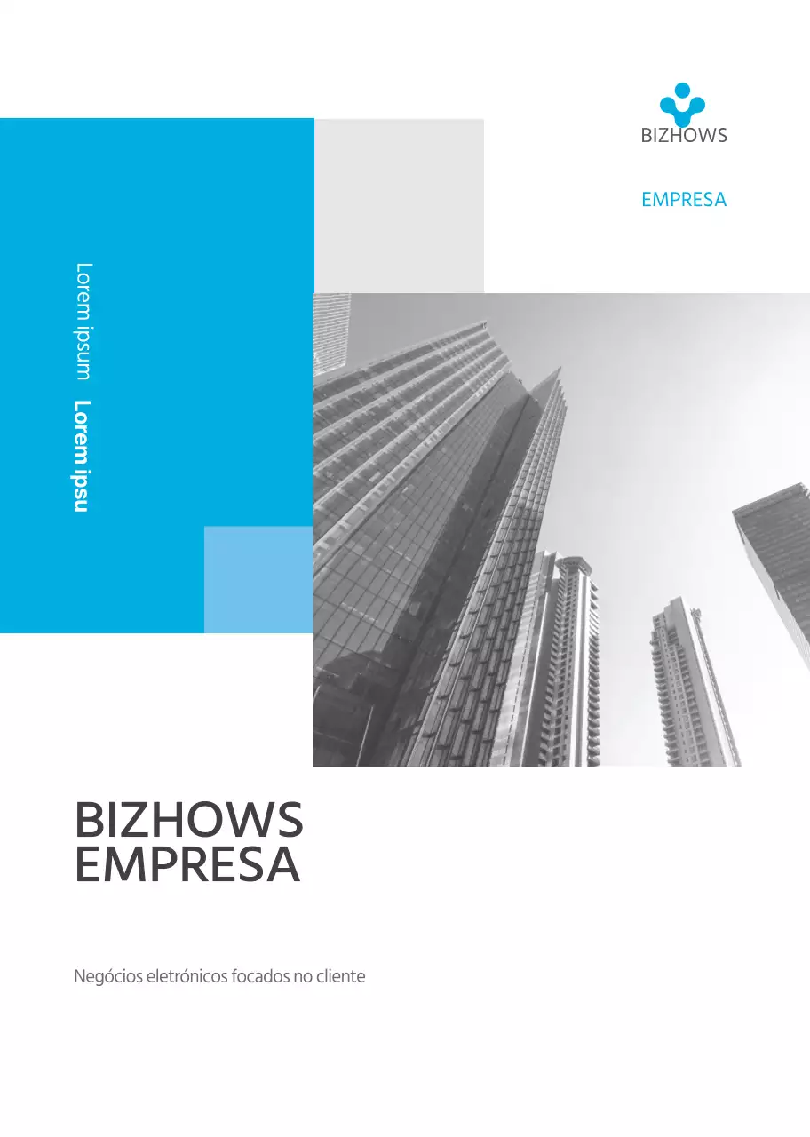 Empresa simples em azul claro e cinzento