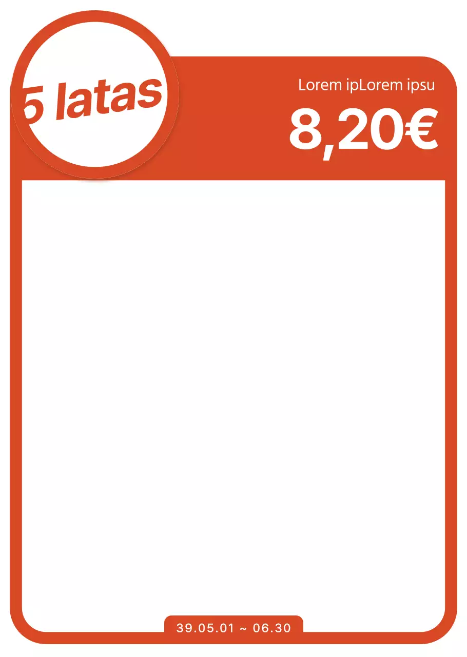 Um guia de eventos simples para lojas de conveniência com conceito vermelho e branco