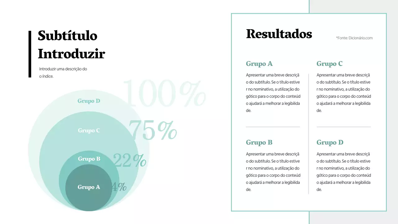 Conceito simples de gráfico de pizza em azul