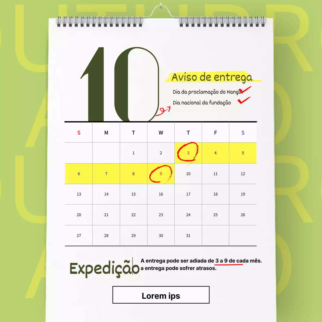 Encerramentos de calendário