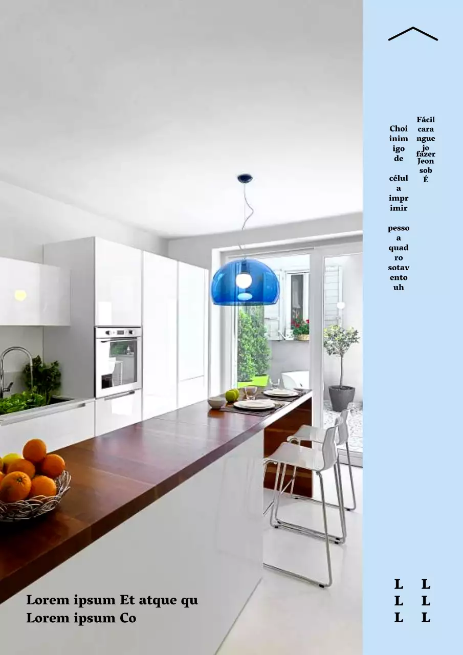 Um guia para um conceito de moldura simples em azul claro e preto.