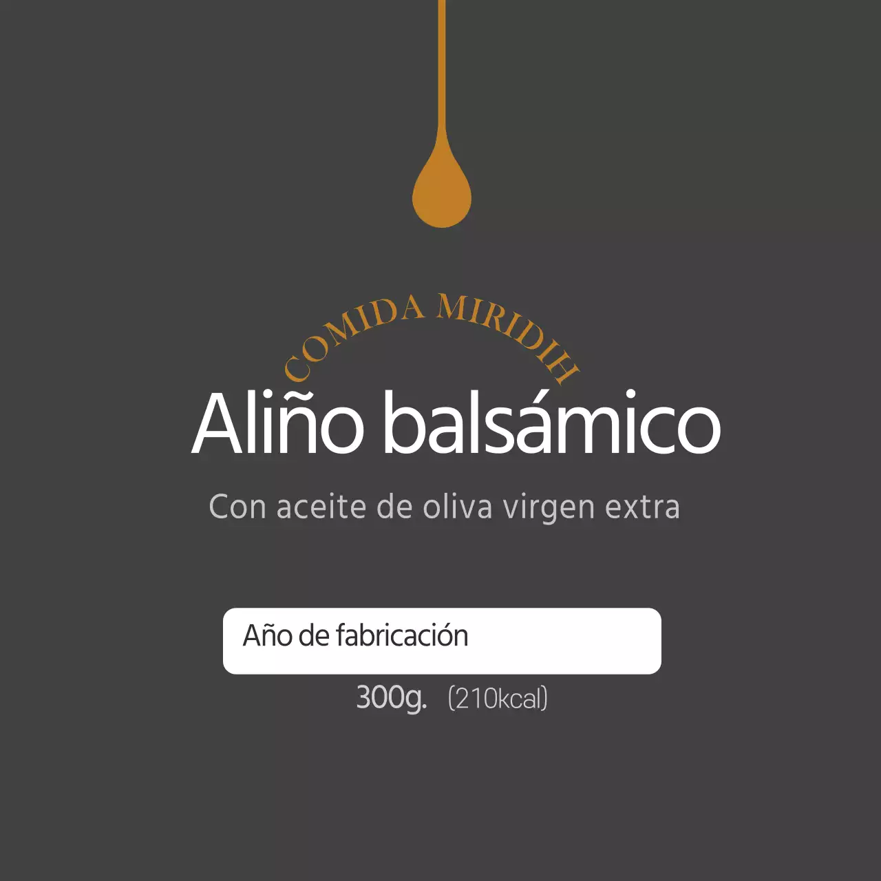 Adhesivo negro de aderezo balsámico simple