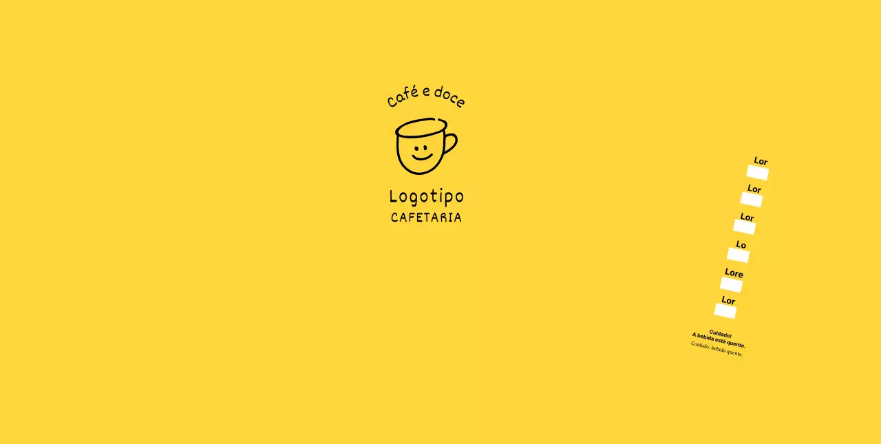 Ilustração amarela desenhada à mão