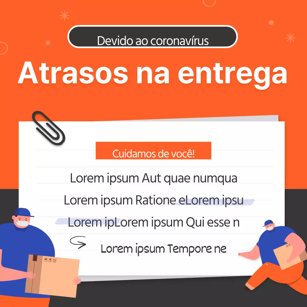 Atrasos na expedição