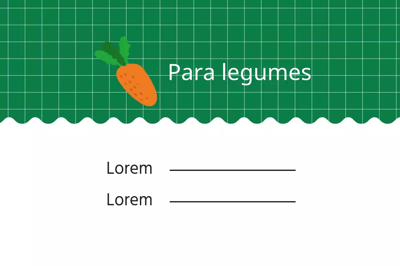 Para os legumes