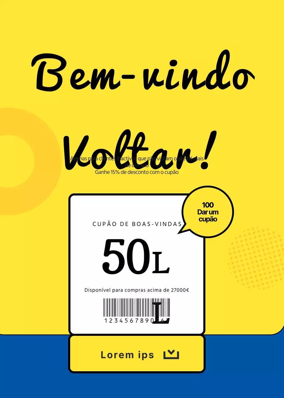 Bem-vindo de volta!