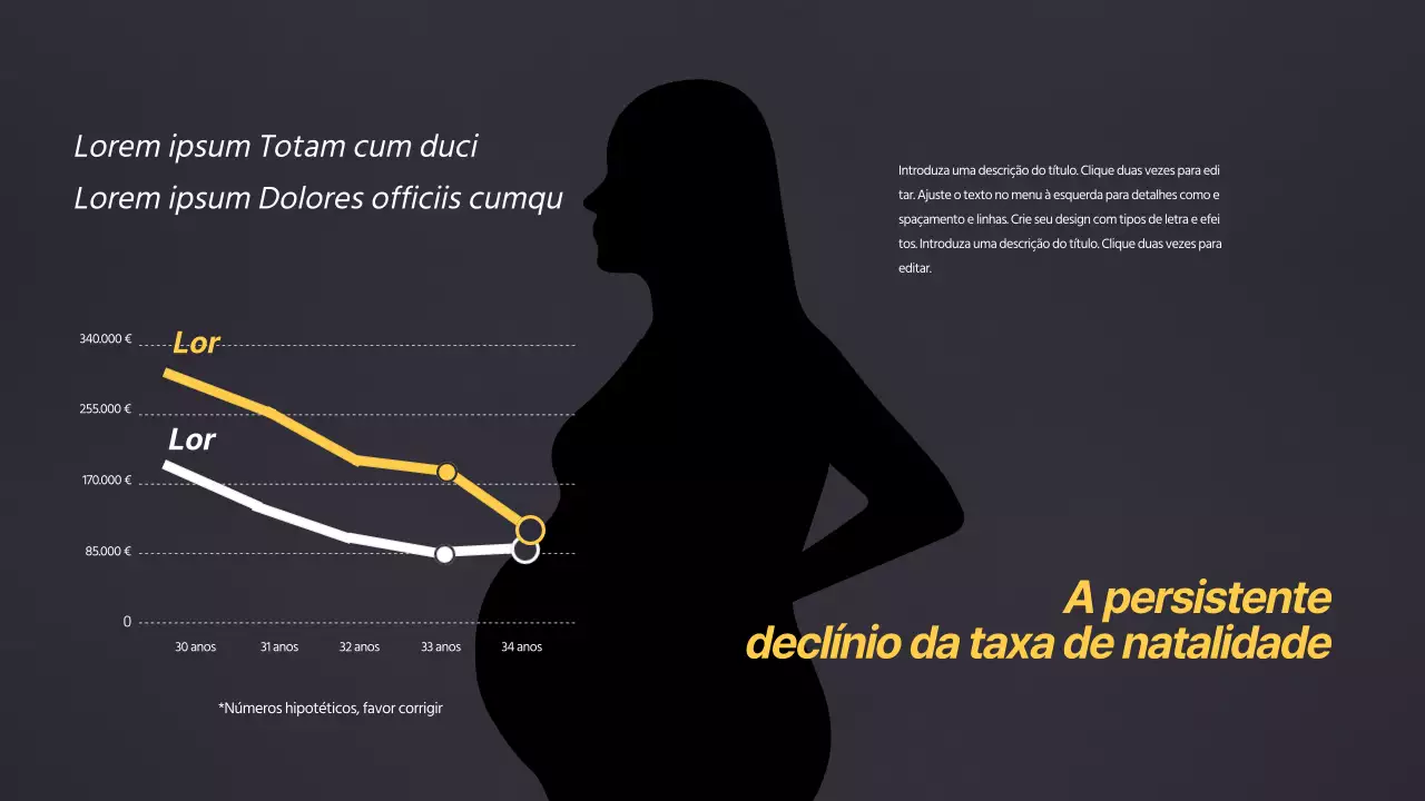 Desenho de gráfico concetual limpo a preto e amarelo