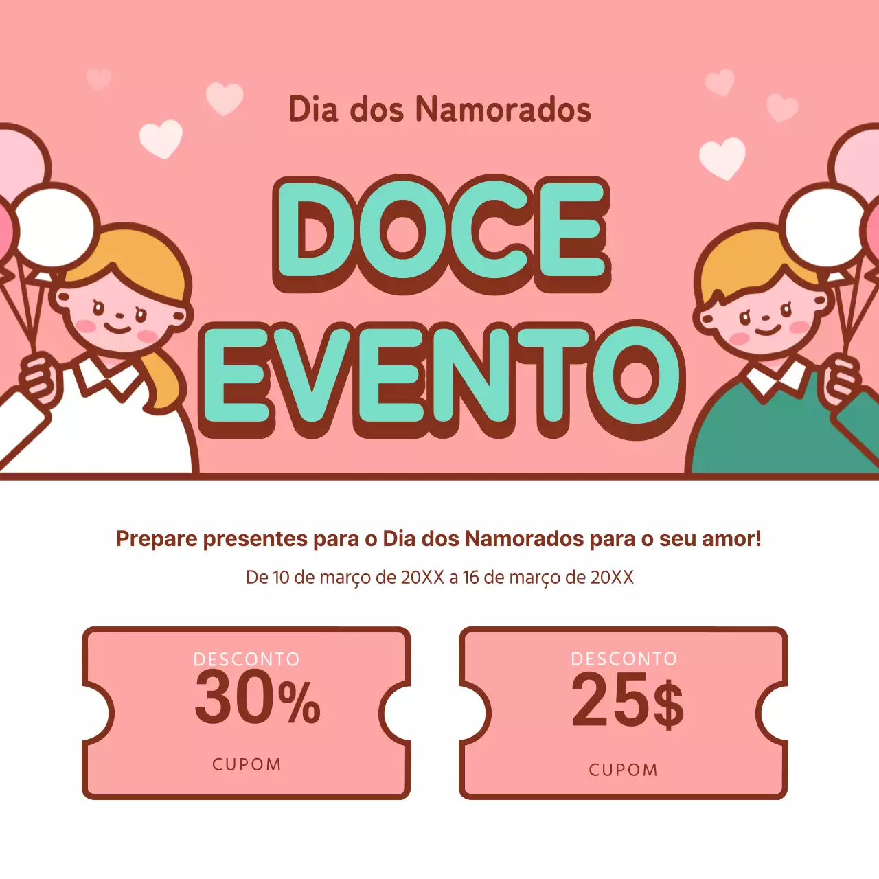 Conteúdo do evento do Dia Branco em cor-de-rosa