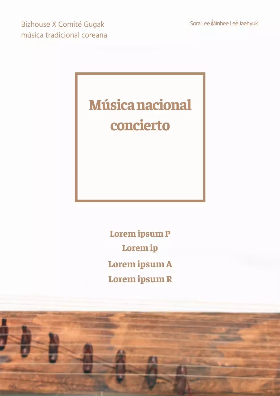 Promocione un sencillo concierto de música clásica con una foto de un piano negro