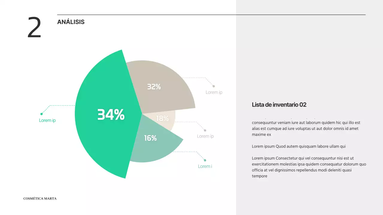 Degradado verde y beige Plan de promoción de cosméticos Clean