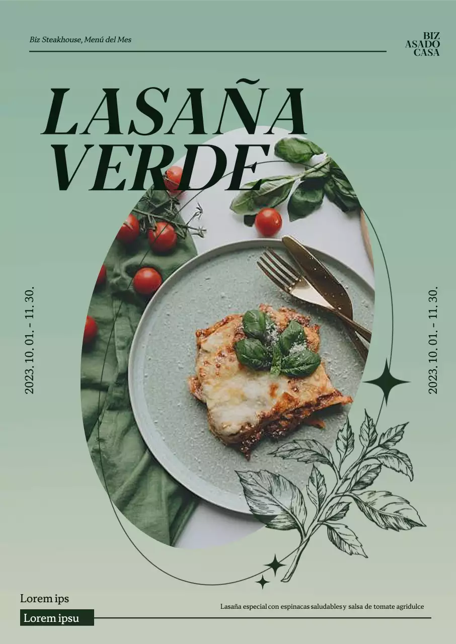 Presentamos un menú otoñal verde y exuberante