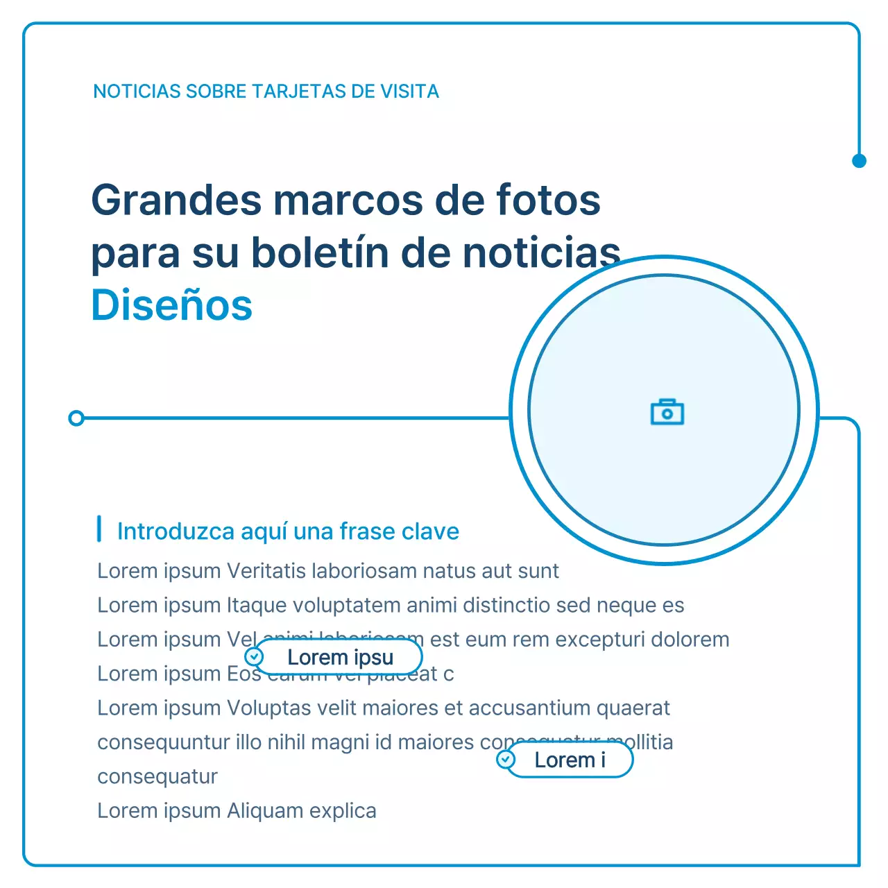 Guía de boletines corporativos en geometría blanca y azul