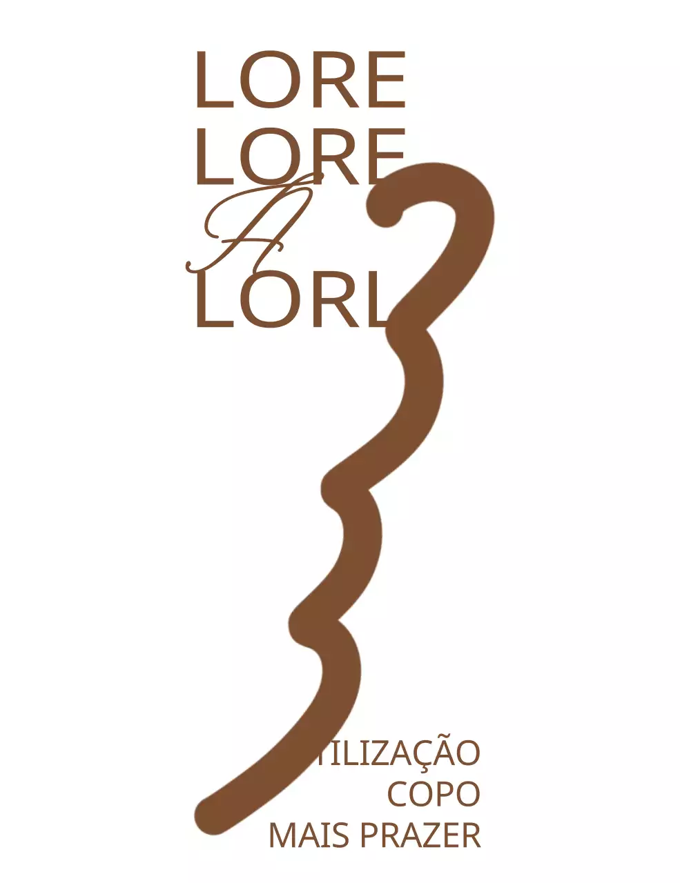 Artigos para cafés e artigos promocionais com o logótipo do café e o nome da empresa em castanho.