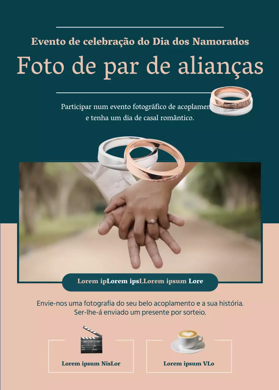 Uma celebração do dia do casal em dois tons de verde escuro e cor-de-rosa