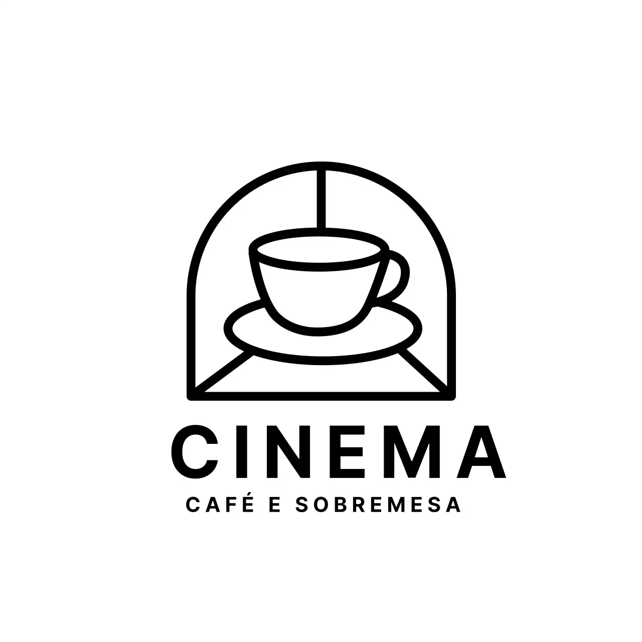 Sinal branco simples do logótipo de um café