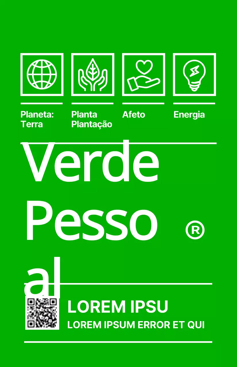 O pessoal do evento Eco Green Life com o conceito de um autocolante de correio verde lima e branco.