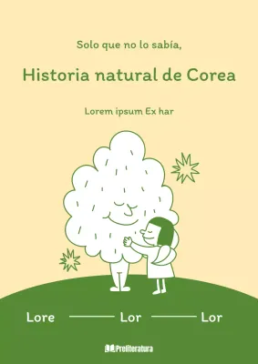 Información sobre historia natural en un bonito concepto amarillo y verde
