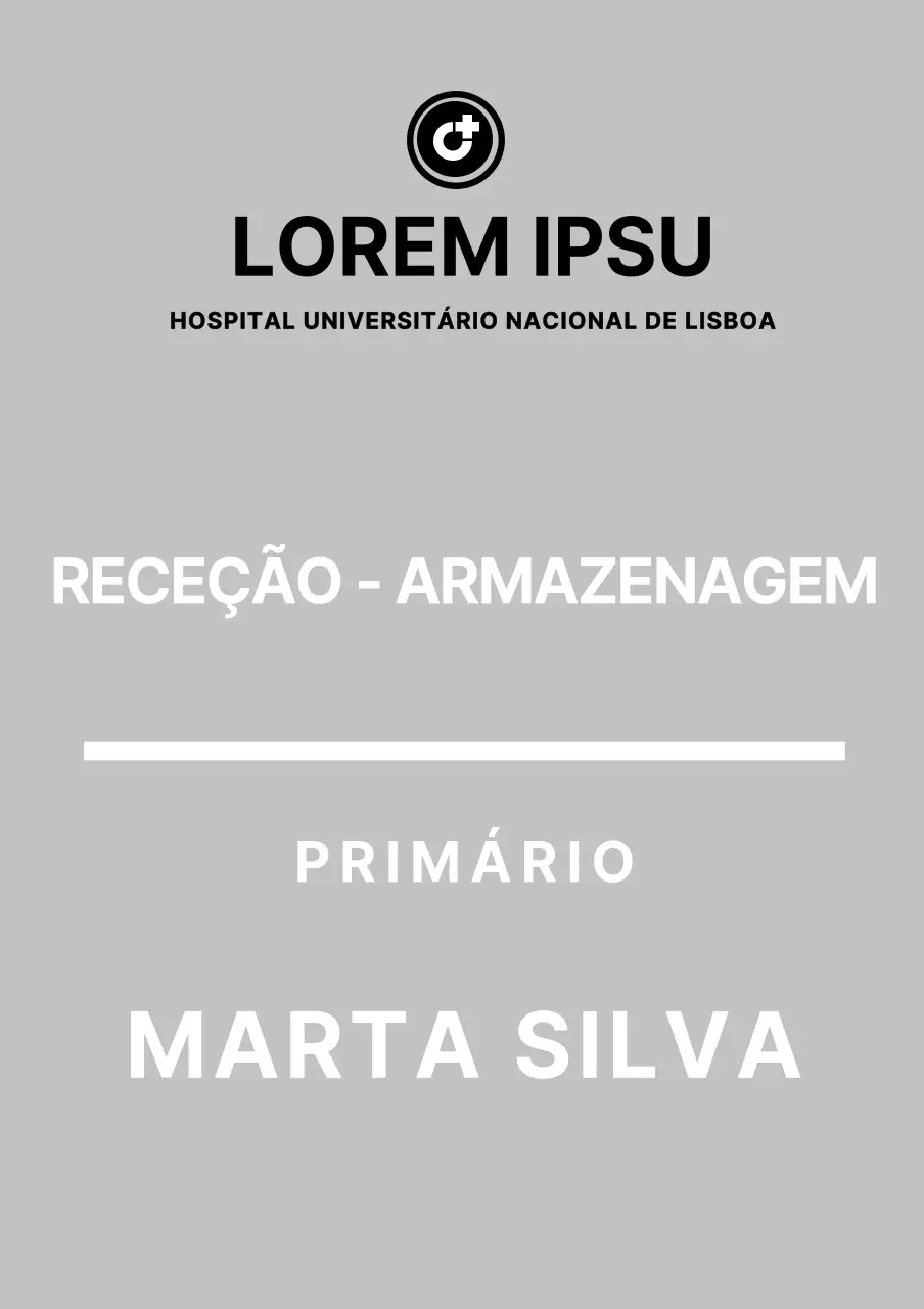 Suporte acrílico para hospital com instruções de arrumação simples em cinzento