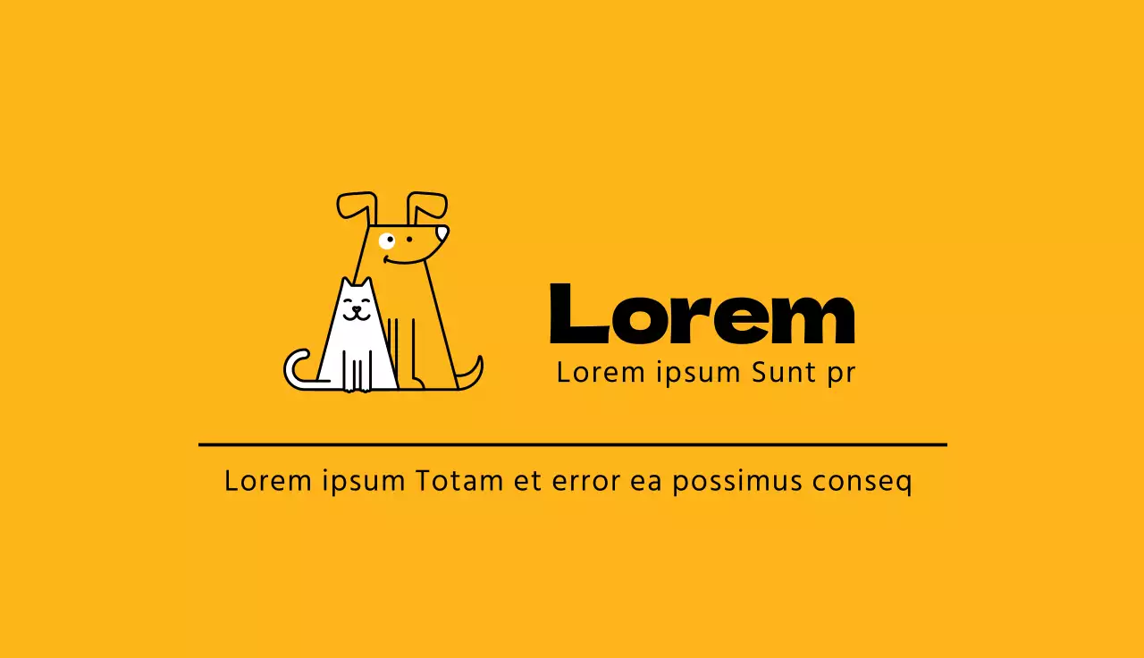 Ilustração amarela animal giro loja de animais